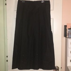 French Connection Black Silk Taffeta Skirt Size 10